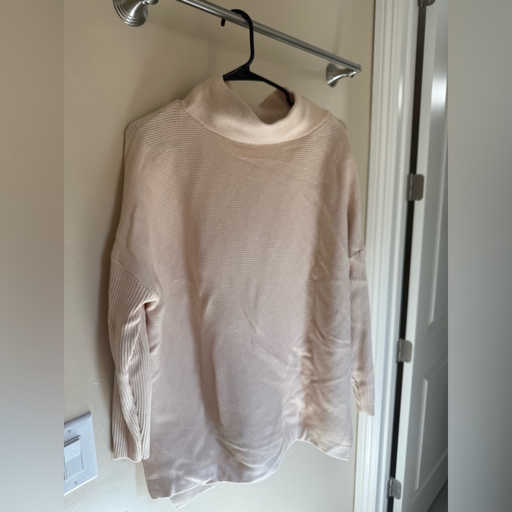 Illusory Cream Turtleneck Sweater